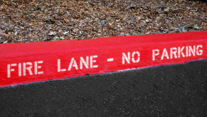 4" FIRE LANE - NO PARKING Stencil