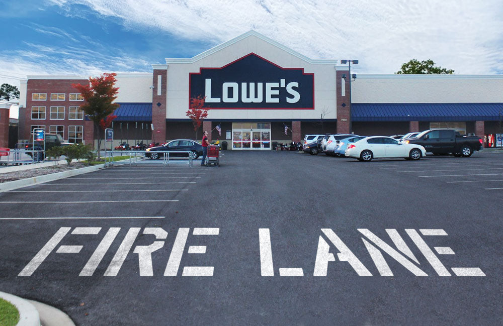 Lowe's 28" FIRE LANE Stencil