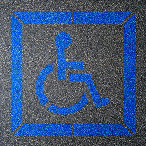 39" DOT Handicap Stencil w/ Border