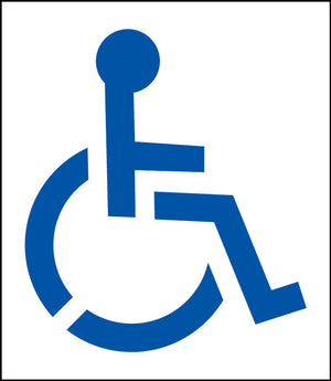 39" Handicap Stencil Blue