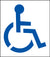 39" Handicap Stencil Blue