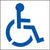 42" Handicap Stencil Blue