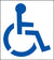48" Handicap Stencil Blue